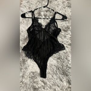 Sheer patterned bodysuit